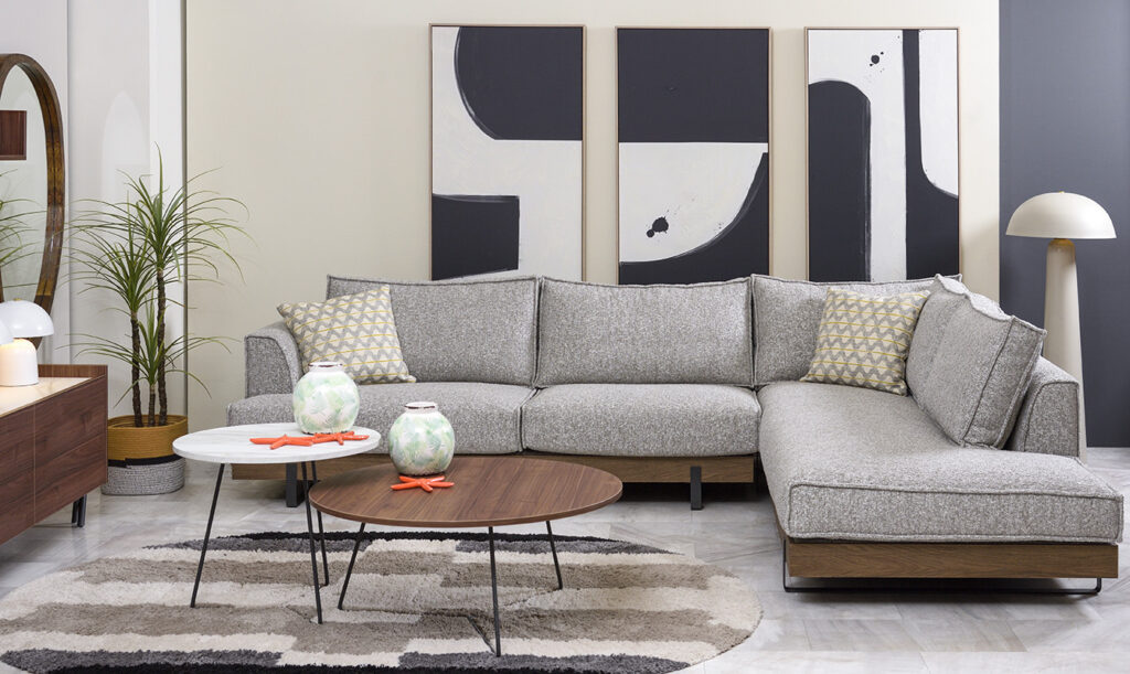 διακόσμηση τοίχου - ασπρόμαυρο αφηρημένο