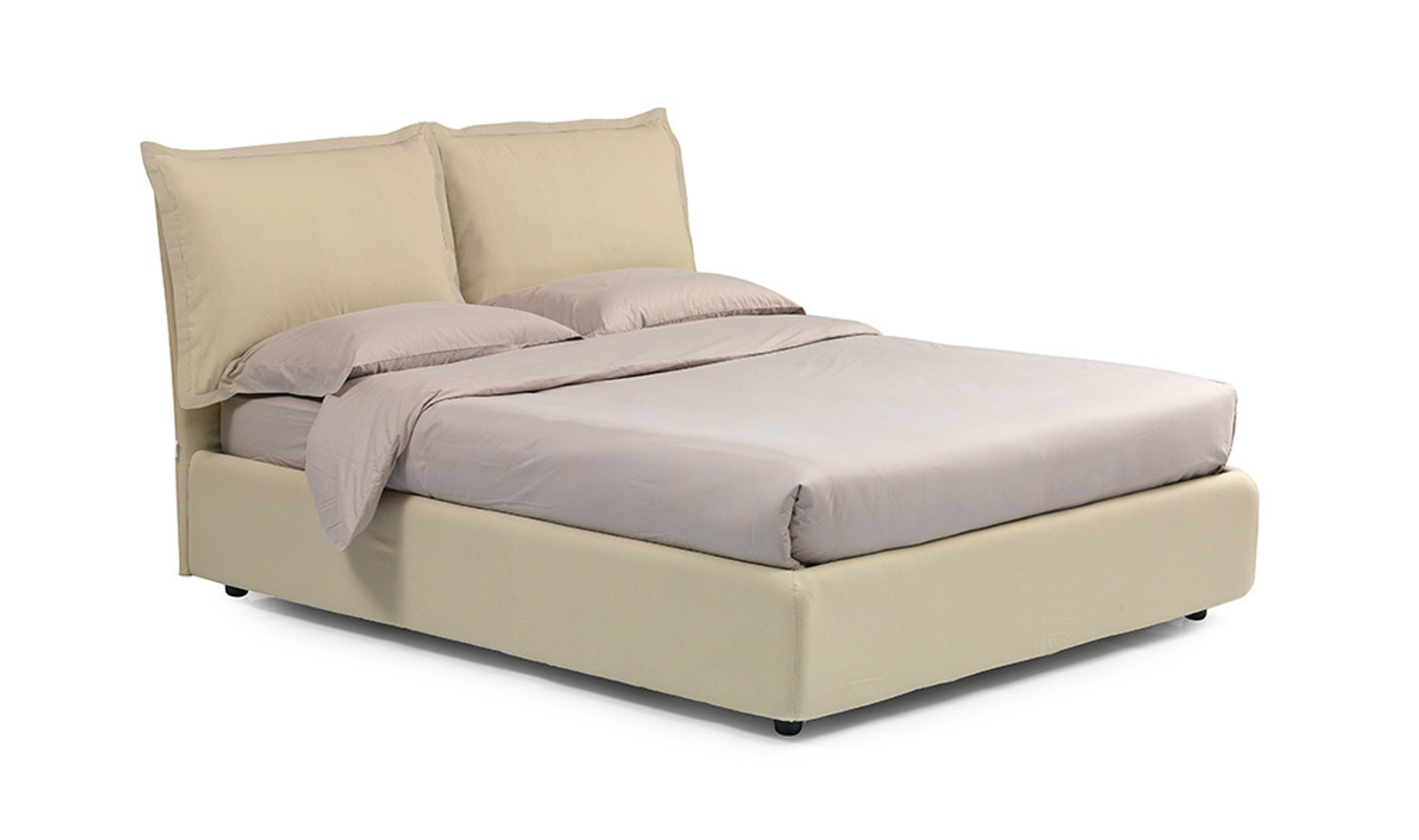 Melany κρεβάτι με μαξιλάρες και αποθηκευτικό χώρο