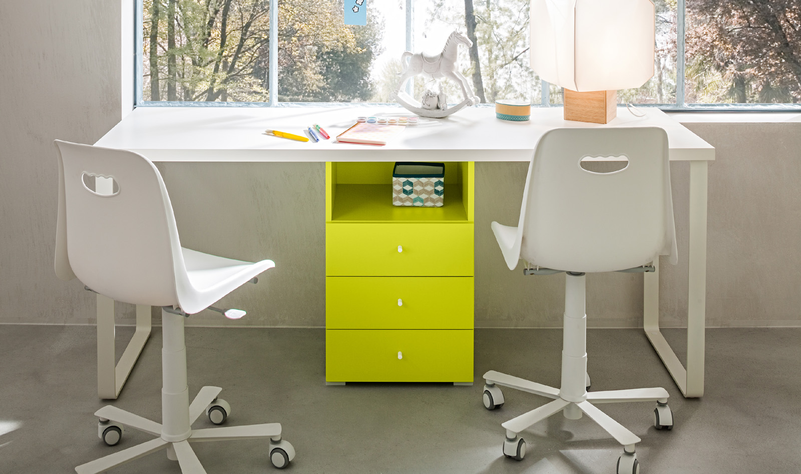 oliver 024 διπλό παιδικό γραφείο